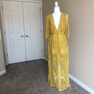 Open Road Maxi Dress - Mustard
